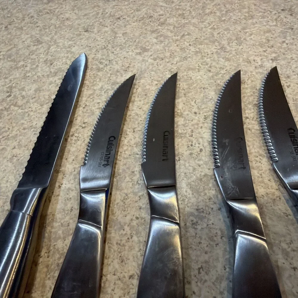 Cuisinart Classic Stainless Steel Serrated Steak Knife Set 6pc + Utility Knife